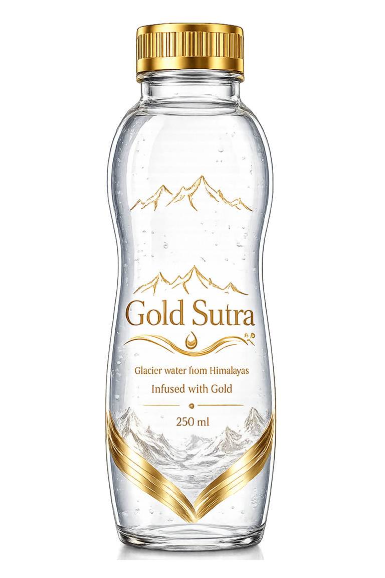 Gold Sutra glacier water bottle